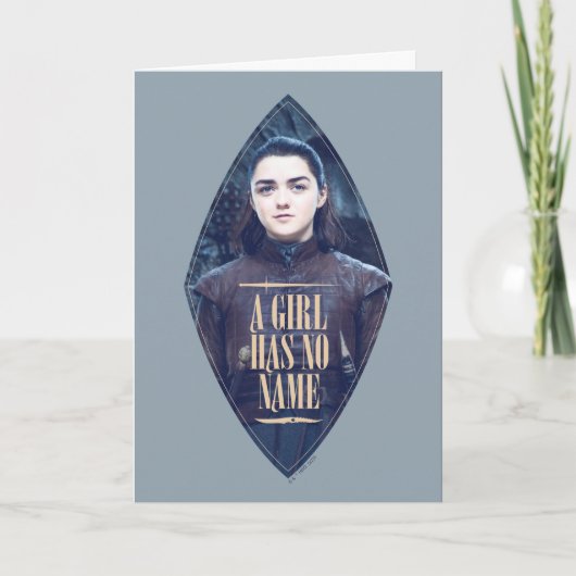 "Ein Mädchen hat keinen Namen" Arya Stark Graphic Karte (Vorderseite)