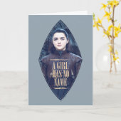 "Ein Mädchen hat keinen Namen" Arya Stark Graphic Karte (Gelbe Blume)