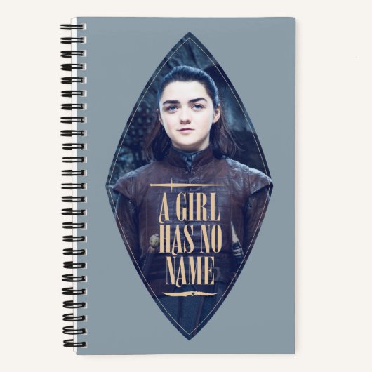 "Ein Mädchen hat keinen Namen" Arya Stark Graphic Notizblock (Vorderseite)