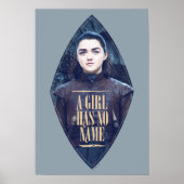 "Ein Mädchen hat keinen Namen" Arya Stark Graphic Poster (Vorne)