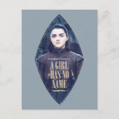 "Ein Mädchen hat keinen Namen" Arya Stark Graphic Postkarte (Vorderseite)