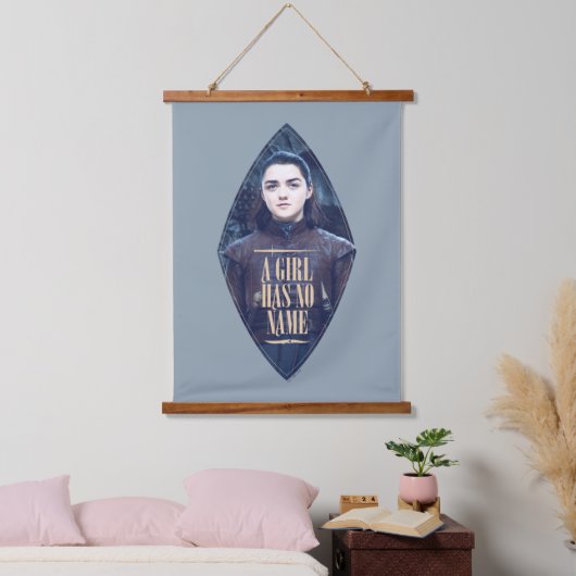 "Ein Mädchen hat keinen Namen" Arya Stark Graphic Wandteppich Mit Holzrahmen (Schlafzimmer)