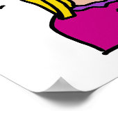 Ein Mädchen hört Musik Poster (Ecke)