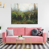 Ein Mädchen im Garten - Olga Wisinger-Florian Leinwanddruck (Insitu (Wohnzimmer))