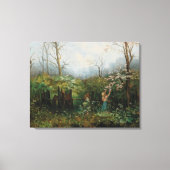 Ein Mädchen im Garten - Olga Wisinger-Florian Leinwanddruck (Vorderseite)