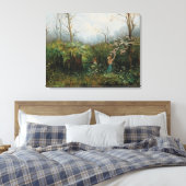 Ein Mädchen im Garten - Olga Wisinger-Florian Leinwanddruck (Insitu (Schlafzimmer))