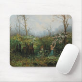 Ein Mädchen im Garten - Olga Wisinger-Florian Mousepad (Mit Mouse)