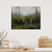 Ein Mädchen im Garten - Olga Wisinger-Florian Poster (Küche)