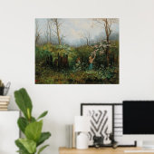 Ein Mädchen im Garten - Olga Wisinger-Florian Poster (Heimbüro)
