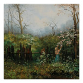 Ein Mädchen im Garten - Olga Wisinger-Florian Poster (Vorderseite)
