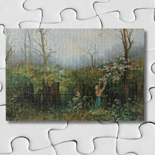 Ein Mädchen im Garten – Olga Wisinger-Florian Puzzle