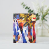 Ein Mädchen im Grünen von August Macke Postkarte (Stehend Vorderseite)