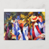 Ein Mädchen im Grünen von August Macke Postkarte (Rückseite)