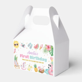Ein Mädchen in der Sonne Geburtstags-Sommerparty Geschenkschachtel