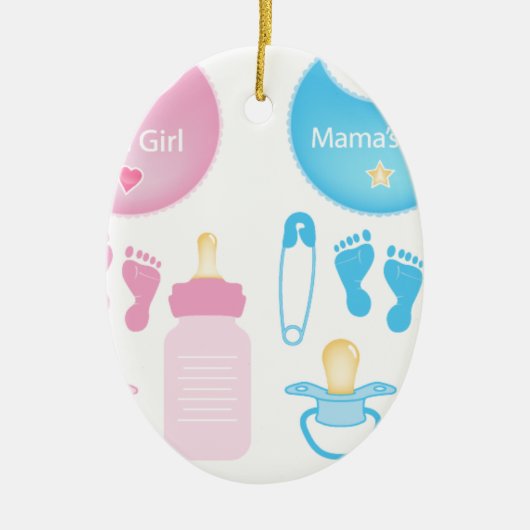 ein Mädchen Keramik Ornament (Vorne)