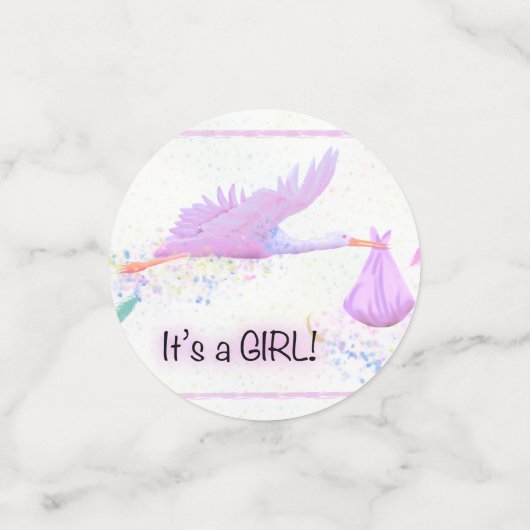 ein Mädchen Konfetti (Klein Vorderseite)