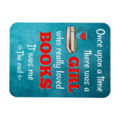Ein Mädchen liebt einmal Bücher Magnet (Horizontal)