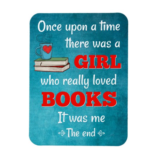 Ein Mädchen liebt einmal Bücher Magnet (Vertikal)