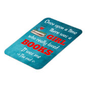 Ein Mädchen liebt einmal Bücher Magnet (Linke Seite)