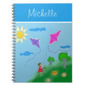 Ein Mädchen mit Drachen mit Namen Notizblock (Vorderseite)