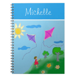 Ein Mädchen mit Drachen mit Namen Notizblock