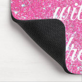 EIN MÄDCHEN MIT EINEM DREAM-SPIEL-Glitzer in heiß Mousepad (Ecke)