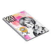 Ein Mädchen mit einem Fisch | Notebook-Journal Notizblock (Rechte Seite)