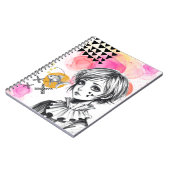 Ein Mädchen mit einem Fisch | Notebook-Journal Notizblock (Linke Seite)