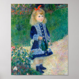 Ein Mädchen mit einer Gießkanne von Pierre-Auguste Poster