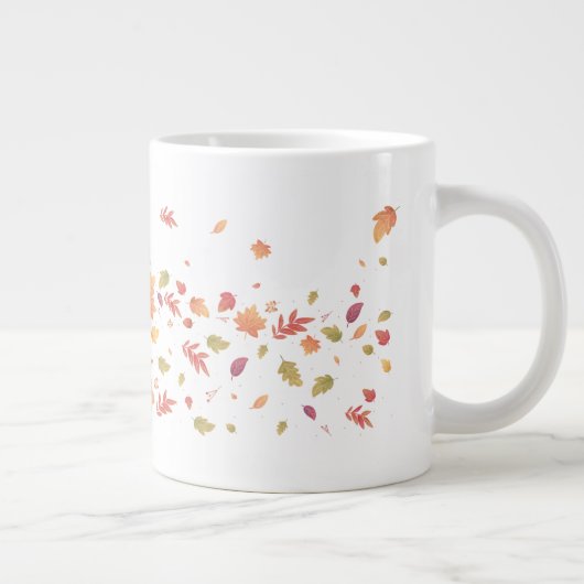 Ein Mädchen mit einer Tasse Tee und fliegenden Blä (Rechts)