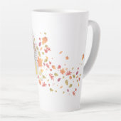 Ein Mädchen mit einer Tasse Tee und fliegenden Blä (Rechte Ecke)