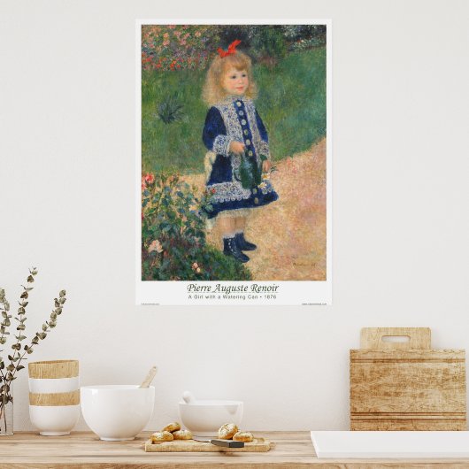 Ein Mädchen mit einer Wasserdose Poster (Küche)