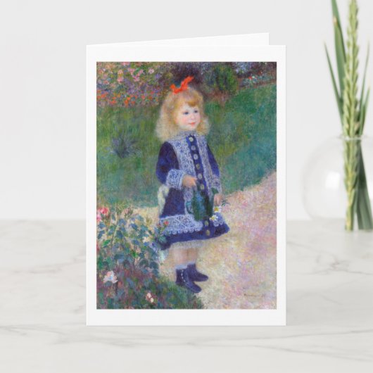 Ein Mädchen mit einer Wasserdose, Renoir Karte (Vorderseite)