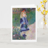 Ein Mädchen mit einer Wasserdose, Renoir Karte (Gelbe Blume)