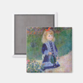 Ein Mädchen mit einer Wasserdose, Renoir Magnet (Vorderseite/Rückseite)