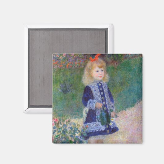 Ein Mädchen mit einer Wasserdose, Renoir Magnet (Vorderseite/Rückseite)