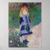 Ein Mädchen mit einer Wasserdose, Renoir Poster (Vorne)