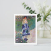 Ein Mädchen mit einer Wasserdose, Renoir Postkarte (Stehend Vorderseite)