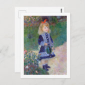 Ein Mädchen mit einer Wasserdose, Renoir Postkarte (Vorne/Hinten)