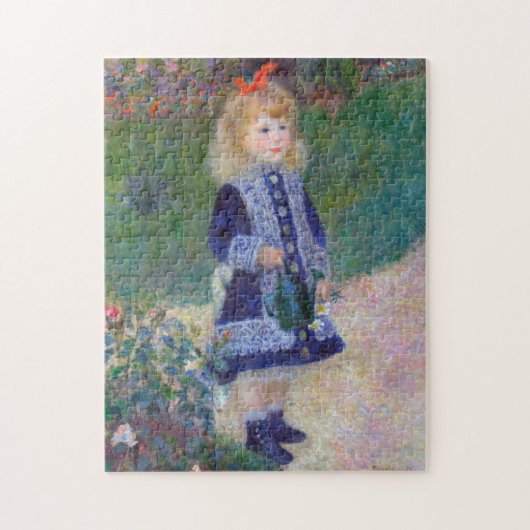 Ein Mädchen mit einer Wasserdose, Renoir Puzzle (Vertikal)