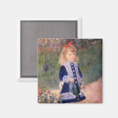 Ein Mädchen mit einer Wasserdose von Pierre Renoir Magnet (Vorderseite/Rückseite)