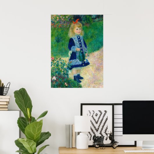 Ein Mädchen mit einer Wasserdose von Pierre Renoir Poster (Heimbüro)