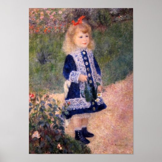 Ein Mädchen mit einer Wasserdose von Pierre Renoir Poster (Vorne)