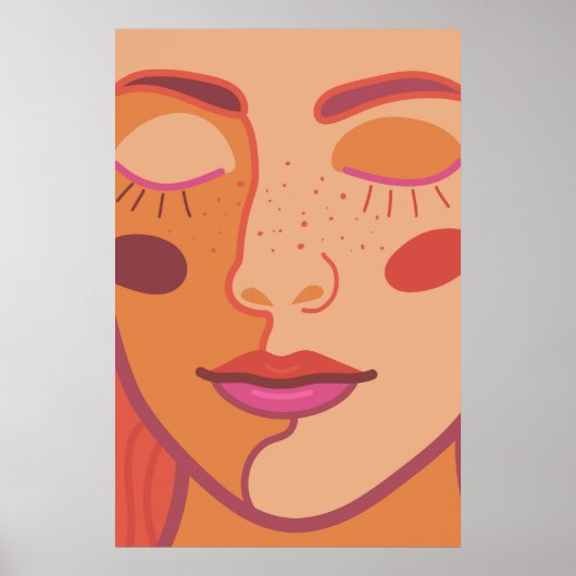 ein Mädchen mit geschlossenen Augen Poster (Vorne)