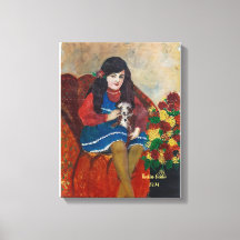 ein Mädchen mit ihrem Hund