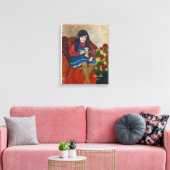 ein Mädchen mit ihrem Hund Leinwanddruck (Insitu (Wohnzimmer))