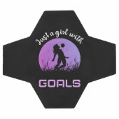 Ein Mädchen mit Toren schöner Fußball (Flach)