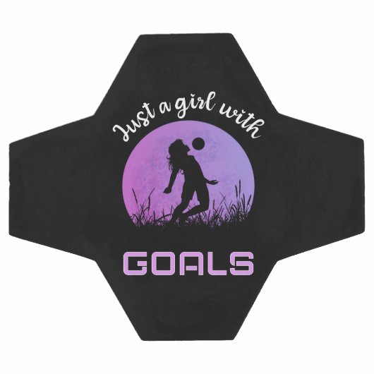 Ein Mädchen mit Toren schöner Fußball (Flach)