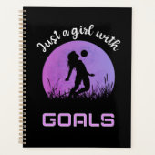 Ein Mädchen mit Toren schöner Fußball Planer (Vorderseite)