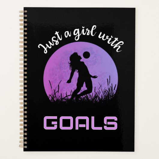 Ein Mädchen mit Toren schöner Fußball Planer (Vorderseite)